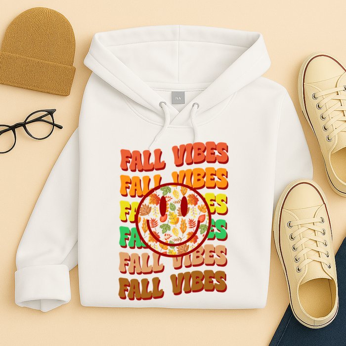 Falls Vibes Smile Face Retro Colorful Hoodie