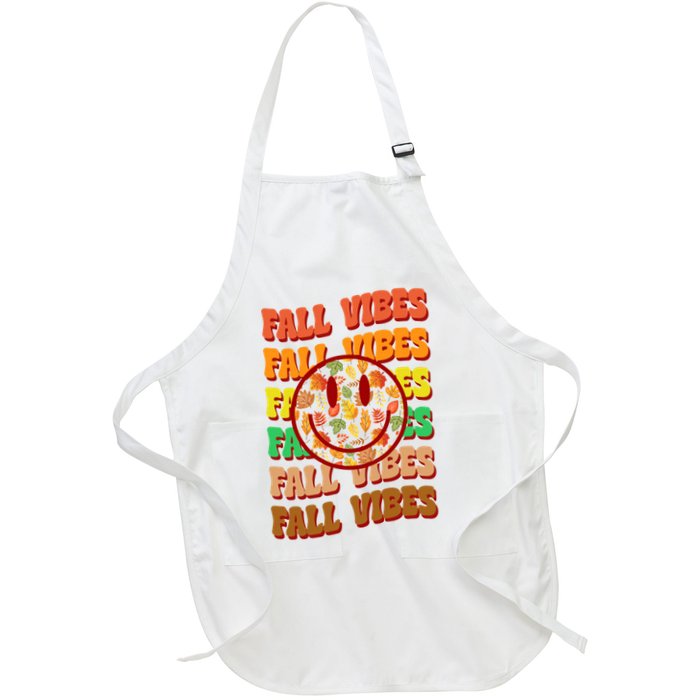 Falls Vibes Smile Face Retro Colorful Apron