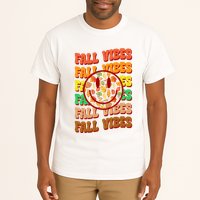 Falls Vibes Smile Face Retro Colorful Tall T-Shirt