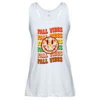 Falls Vibes Smile Face Retro Colorful Ladies Essential Flowy Tank