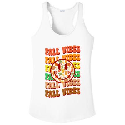 Falls Vibes Smile Face Retro Colorful Ladies PosiCharge Competitor Racerback Tank