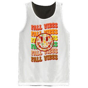 Falls Vibes Smile Face Retro Colorful Mesh Reversible Basketball Jersey Tank