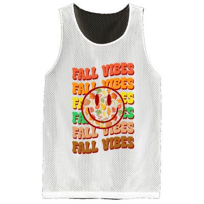 Falls Vibes Smile Face Retro Colorful Mesh Reversible Basketball Jersey Tank