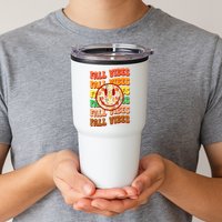 Falls Vibes Smile Face Retro Colorful Tumbler