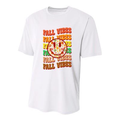 Falls Vibes Smile Face Retro Colorful Youth Performance Sprint T-Shirt