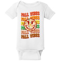Falls Vibes Smile Face Retro Colorful Baby Bodysuit