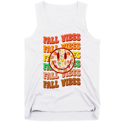 Falls Vibes Smile Face Retro Colorful Tank Top