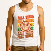 Falls Vibes Smile Face Retro Colorful Tank Top