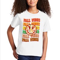 Falls Vibes Smile Face Retro Colorful Kids T-Shirt