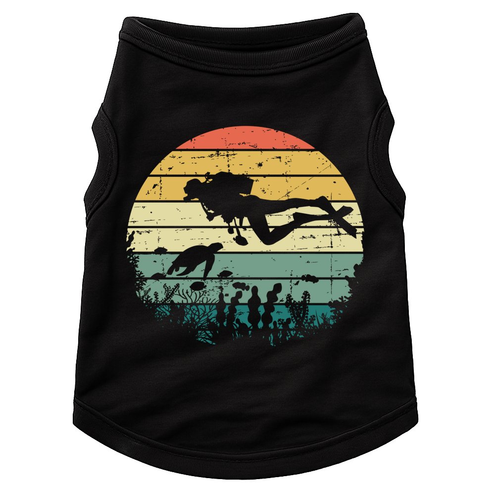 Funny Vintage Scuba Diving Dive Diver Meaningful Gift Doggie Tank