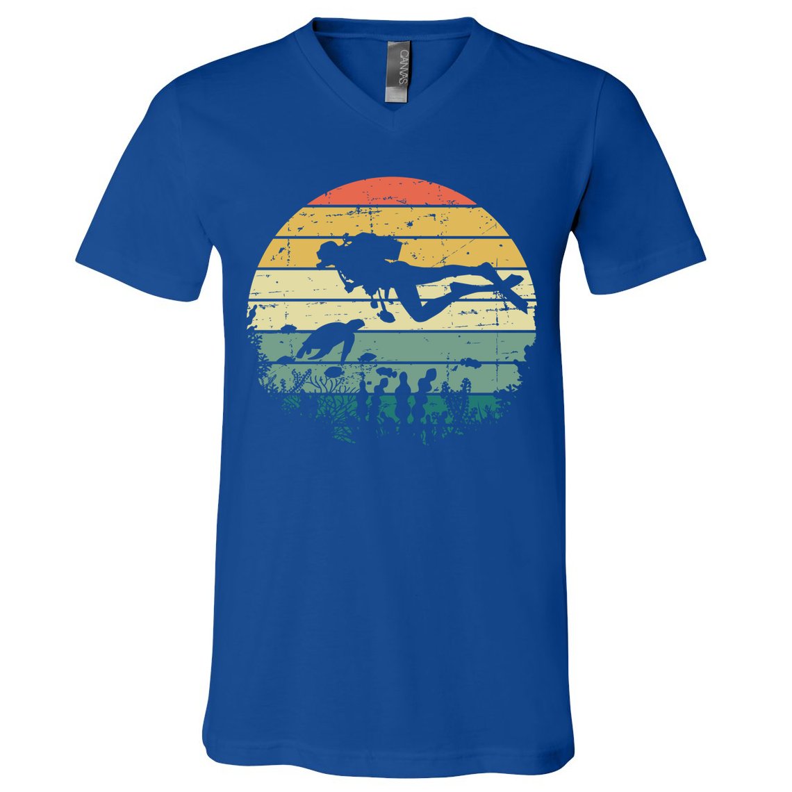 Funny Vintage Scuba Diving Dive Diver Meaningful Gift V-Neck T-Shirt