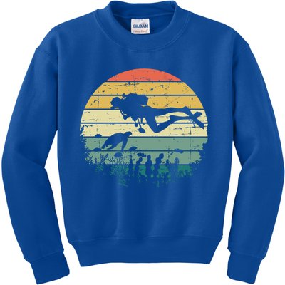 Funny Vintage Scuba Diving Dive Diver Meaningful Gift Kids Sweatshirt