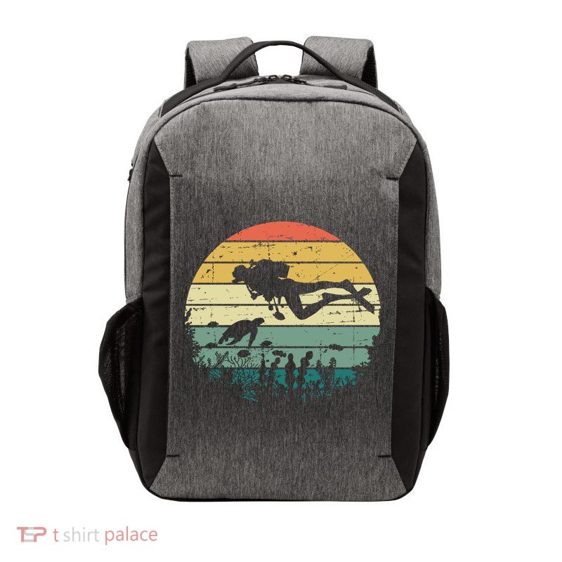 Funny Vintage Scuba Diving Dive Diver Meaningful Gift Vector Backpack