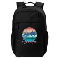 Florida Vintage Summer Vibes Beach Sunset Retro Palm Tree Backpack