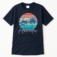 Florida Vintage Summer Vibes Beach Sunset Retro Palm Tree Tall T-Shirt