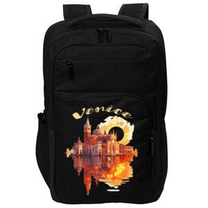 Funny Venice Sunset Watercolor Cityscape Gift Impact Tech Backpack