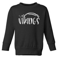 Football Vikings School Sports Fan Team Spirit Toddler Sweatshirt