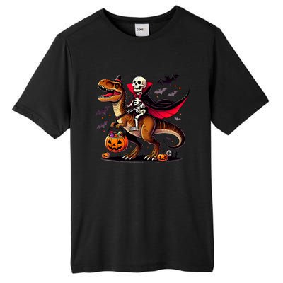 Funny Vampire Skeleton Rider Dinosaur Halloween Costume Funny Gift Tall Fusion ChromaSoft Performance T-Shirt