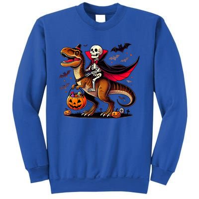 Funny Vampire Skeleton Rider Dinosaur Halloween Costume Funny Gift Sweatshirt