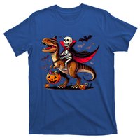 Funny Vampire Skeleton Rider Dinosaur Halloween Costume Funny Gift T-Shirt