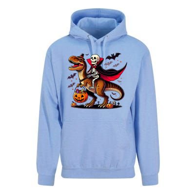 Funny Vampire Skeleton Rider Dinosaur Halloween Costume Funny Gift Unisex Surf Hoodie