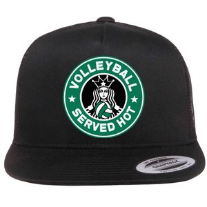 Funny Volleyball Served Hot Perfect Players Flat Bill Trucker Hat