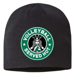 Funny Volleyball Served Hot Perfect Players Sustainable Beanie