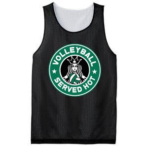 Funny Volleyball Served Hot Perfect Players Mesh Reversible Basketball Jersey Tank