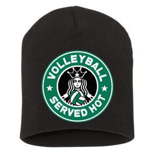 Funny Volleyball Served Hot Perfect Players Short Acrylic Beanie