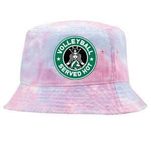 Funny Volleyball Served Hot Perfect Players Tie-Dyed Bucket Hat