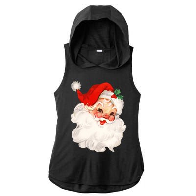 Funny Vintage Santa Claus Matching Family Christmas Pajamas Meaningful Gift Ladies PosiCharge Tri-Blend Wicking Draft Hoodie Tank