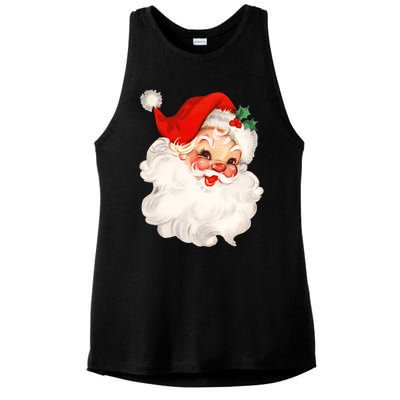 Funny Vintage Santa Claus Matching Family Christmas Pajamas Meaningful Gift Ladies PosiCharge Tri-Blend Wicking Tank