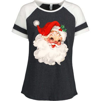 Funny Vintage Santa Claus Matching Family Christmas Pajamas Meaningful Gift Enza Ladies Jersey Colorblock Tee