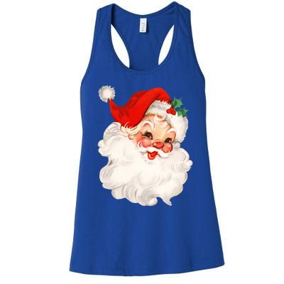 Funny Vintage Santa Claus Matching Family Christmas Pajamas Meaningful Gift Women's Racerback Tank