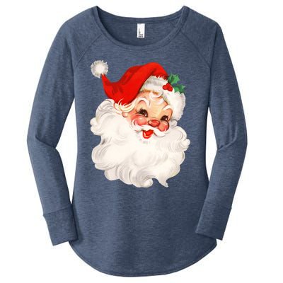 Funny Vintage Santa Claus Matching Family Christmas Pajamas Meaningful Gift Women's Perfect Tri Tunic Long Sleeve Shirt