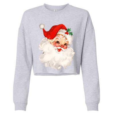 Funny Vintage Santa Claus Matching Family Christmas Pajamas Meaningful Gift Cropped Pullover Crew