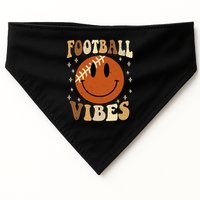 Football Vibes Smile Face Retro USA-Made Doggie Bandana