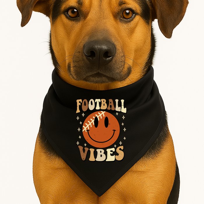 Football Vibes Smile Face Retro USA-Made Doggie Bandana