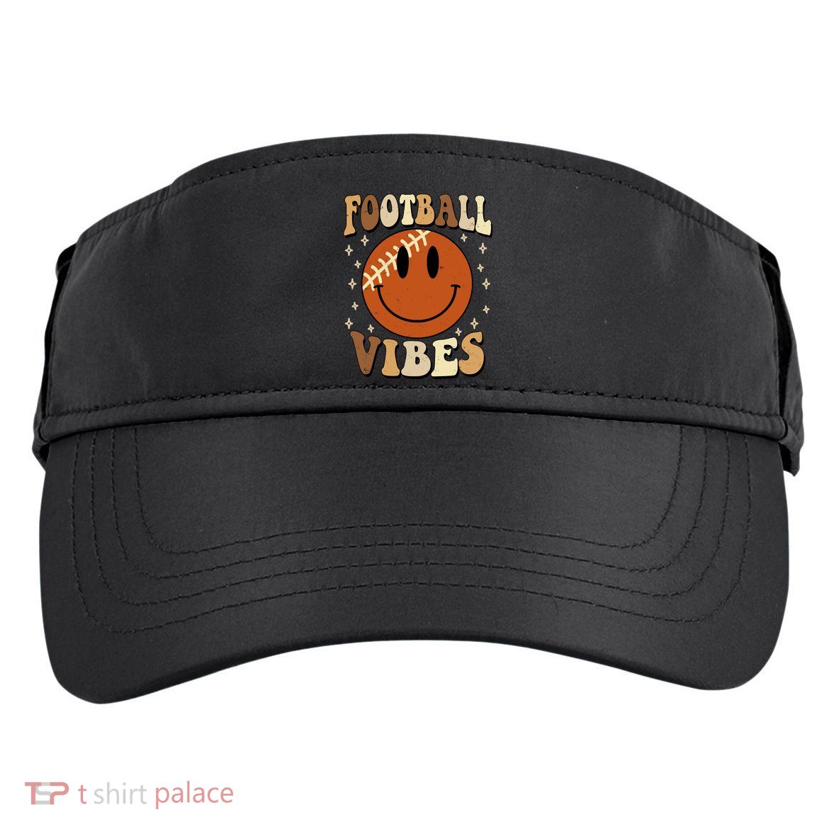 Football Vibes Smile Face Retro Adult Drive Performance Visor