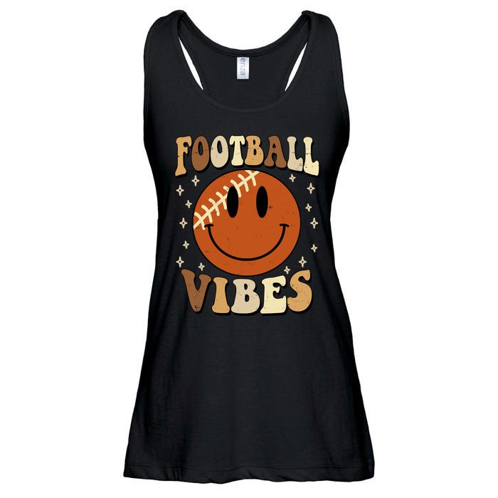 Football Vibes Smile Face Retro Ladies Essential Flowy Tank