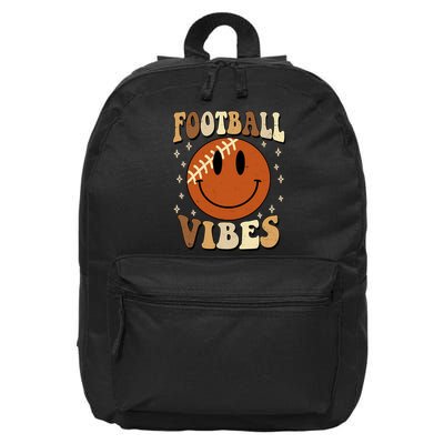 Football Vibes Smile Face Retro 16 in Basic Backpack