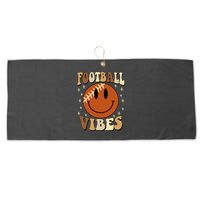 Football Vibes Smile Face Retro Large Microfiber Waffle Golf Towel