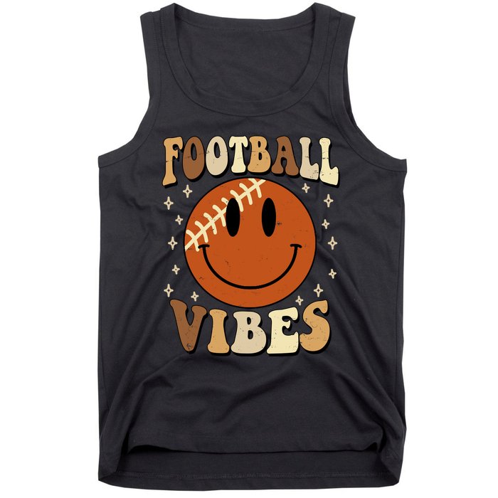 Football Vibes Smile Face Retro Tank Top