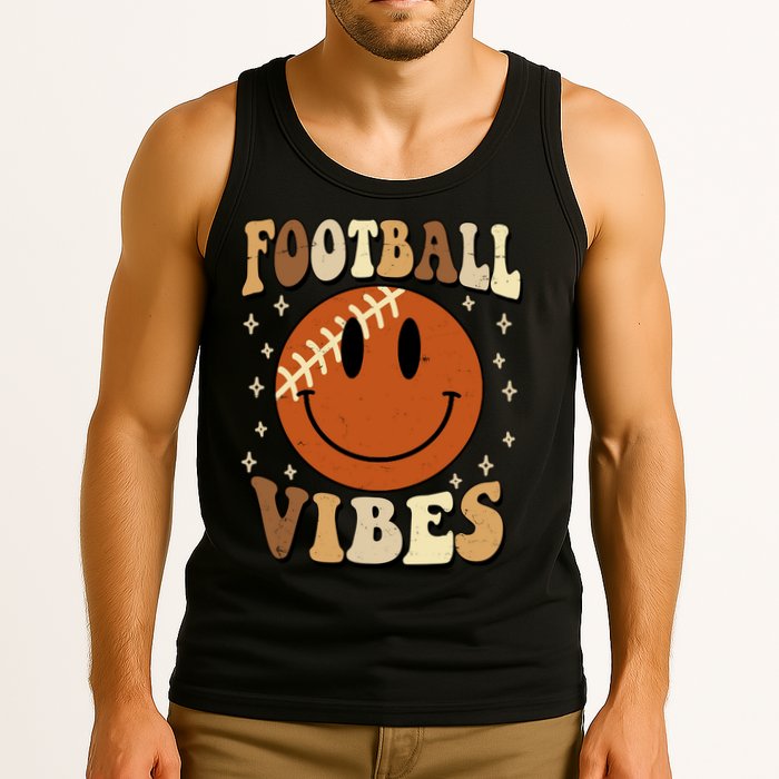 Football Vibes Smile Face Retro Tank Top