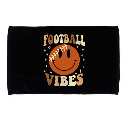Football Vibes Smile Face Retro Microfiber Hand Towel