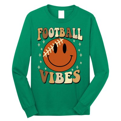 Football Vibes Smile Face Retro Long Sleeve Shirt
