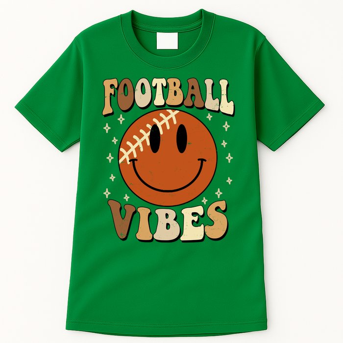 Football Vibes Smile Face Retro Tall T-Shirt