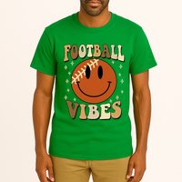 Football Vibes Smile Face Retro Tall T-Shirt