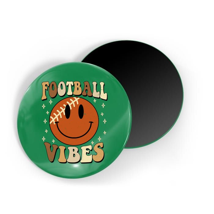 Football Vibes Smile Face Retro Magnet