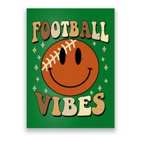 Football Vibes Smile Face Retro Poster